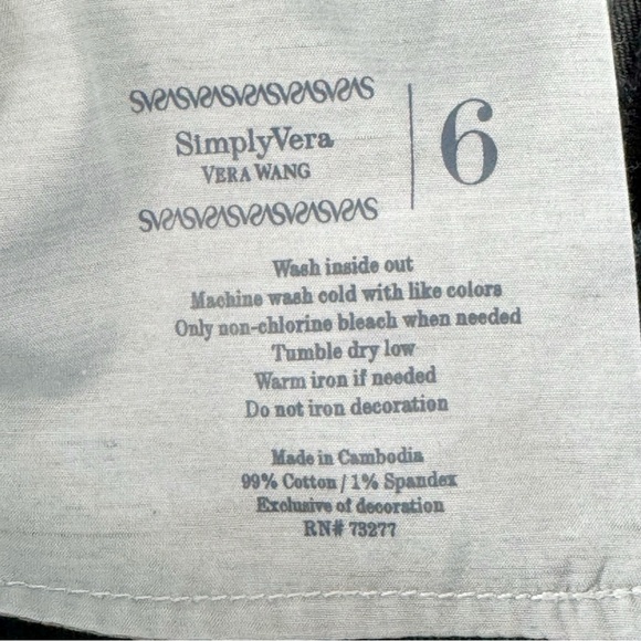 Simply Vera Vera Wang Boot Jeans Women's Size 6 Mid Rise Blue Denim - Picture 5 of 8